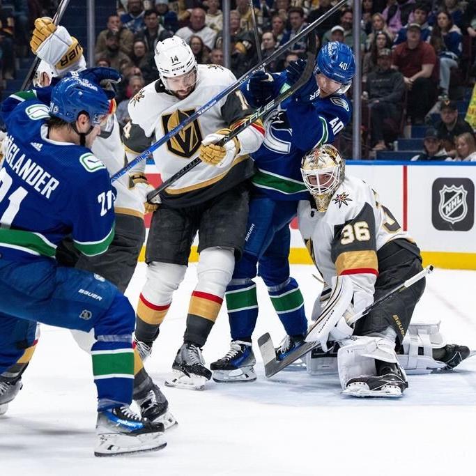 Garland scores twice, Canucks outlast Golden Knights for 4-3 win